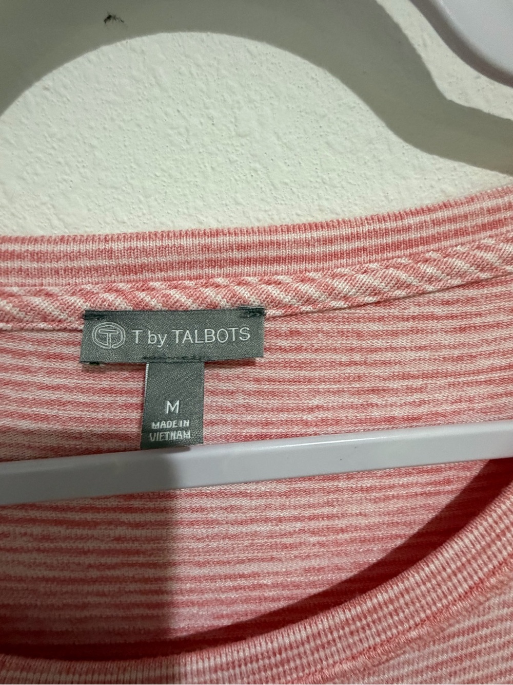 Talbots Pink Striped Knit Top - Picture 4 of 9